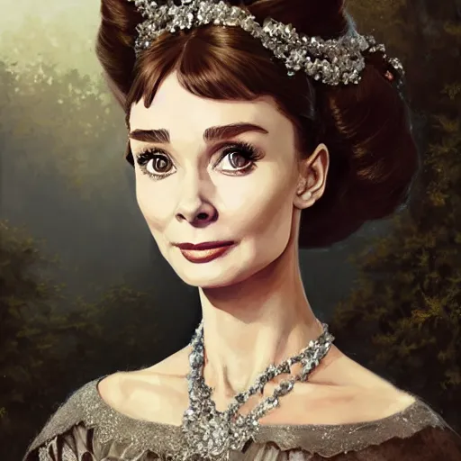 Image similar to audrey hepburn in an epic victorian novel, various backgrounds, intricate, elegant, highly detailed, digital painting, artstation, matte, illustration, art by artgerm, greg rutkowski, loish, rhads, ferdinand knab, makoto shinkai, lois van baarle, ilya kuvshinov, rossdraws, tom bagshaw