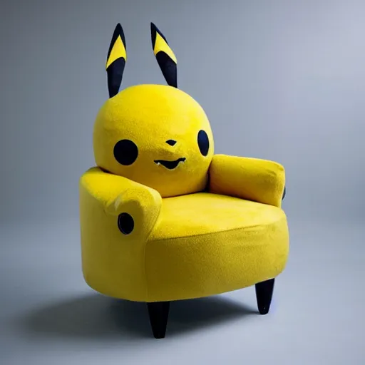 Image similar to an armchair in the shape of pikachu