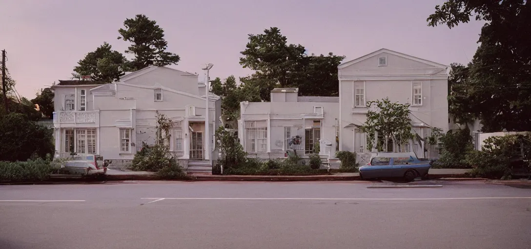 Prompt: residential house. accidentallywesanderson. fujinon premista 1 9 - 4 5 mm t 2. 9. portra 8 0 0.