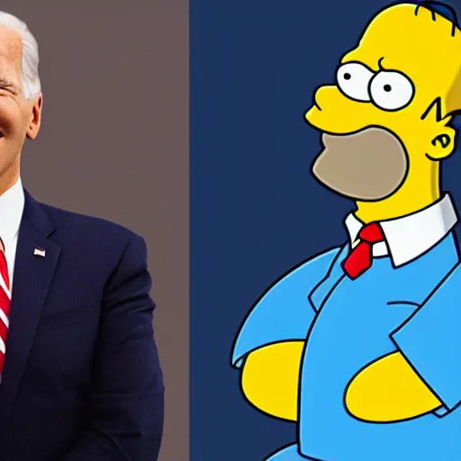 Image similar to photo of homer simpson as joe biden