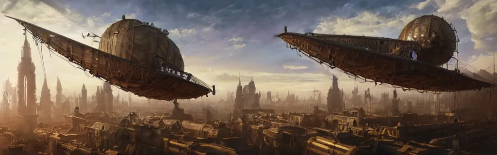 Image similar to a steampunk airship flying over a victorian city. 8 k, epic cinematic hyperrealism masterpiece. realistic poster with shaded lighting by craig mallismo, artgerm, jeremy lipkin and michael garmash, unreal engine, radiant light, detailed and complex environment, digital art, art station trends, detailed, lens flare, motion blur