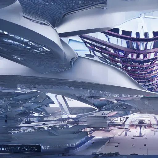 Image similar to sci-fi motherboard airport structure on the coronation of napoleon painting and digital billboard in the middle, unreal engine 5, keyshot, octane, artstation trending, ultra high detail, ultra realistic, cinematic, 8k, 16k, in style of zaha hadid, in style of nanospace Michael Menzelincev, in style of Lee SOUDER, colors in style of the Blade Runner 2049, in plastic, dark, tilt shift,