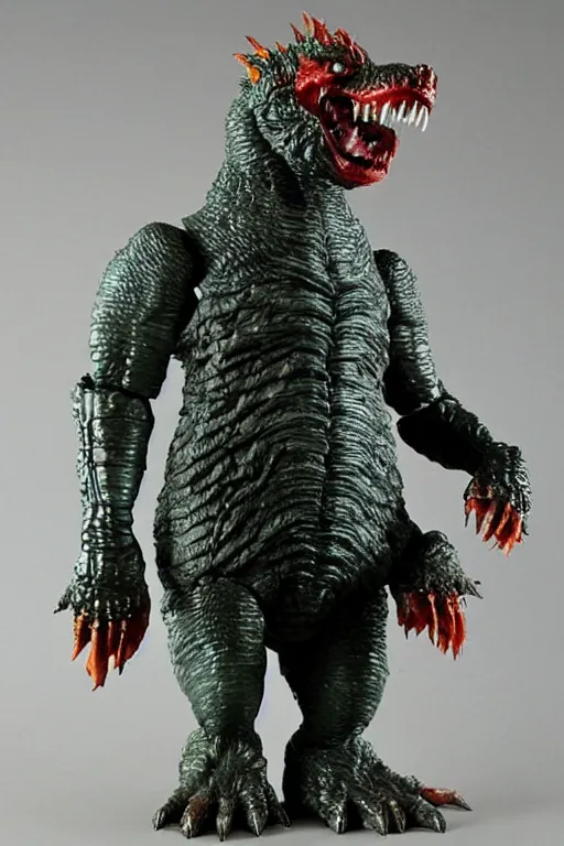 Image similar to kaiju action figure, vintage, 1980s