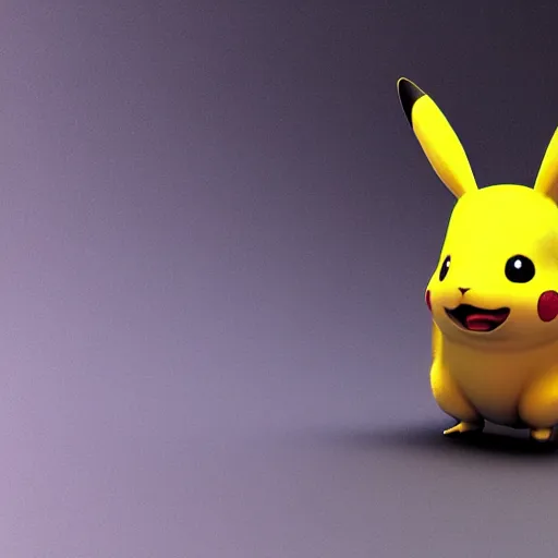Prompt: a portrait of a yellow pikachu pokemon with bright eyes, a realistic 3 d render by alberto seveso, studio lighting, highly detailed, trending on cgsociety, furry art, zbrush, rendered in maya, polycount