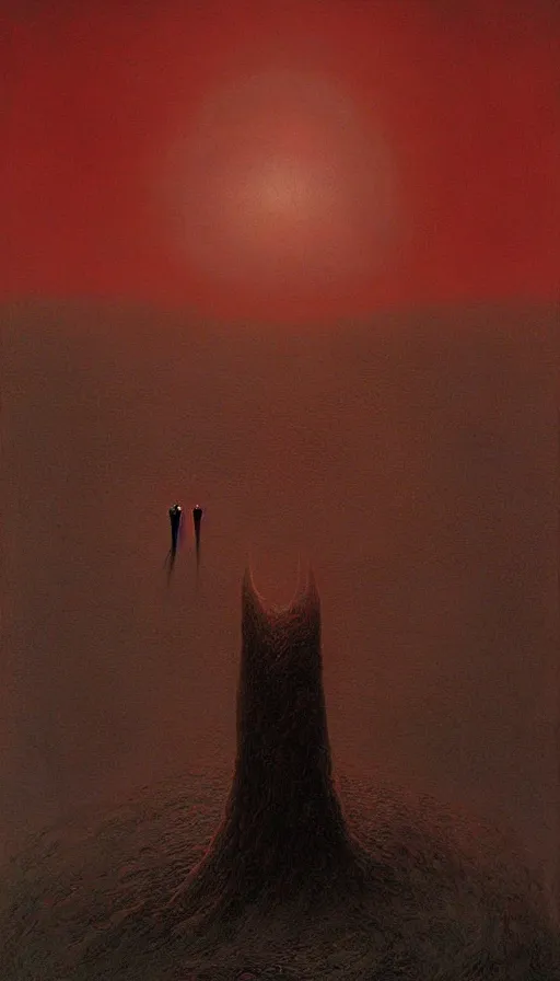 Image similar to the end of the world, by zdzisław beksinski