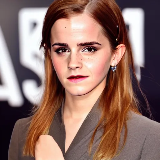 Prompt: Emma Watson cross eyed