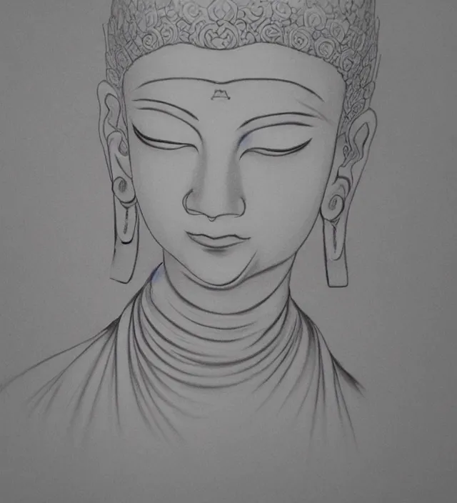 Vector sketch illustration with buddha. Drawing by hand. Boho style. Use  for posters, postcards, print for t-shirt, tattoo. Tote Bag by Dean  Zangirolami - Pixels