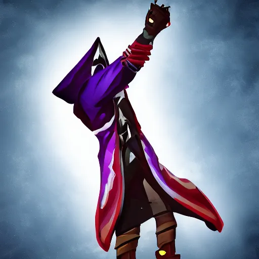 Prompt: Digital art of Hoodwink from Dota 2 dabbing