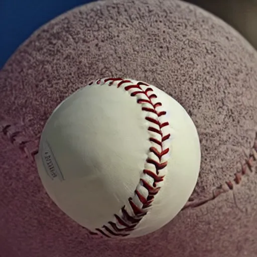 Prompt: beautiful baseballs as tidal wave, surreal