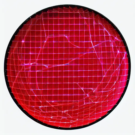 Image similar to red laser grid, on a plate