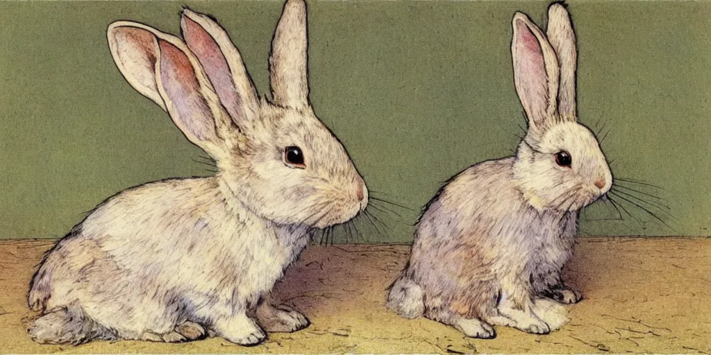 Image similar to a rabbit in the style carl larsson