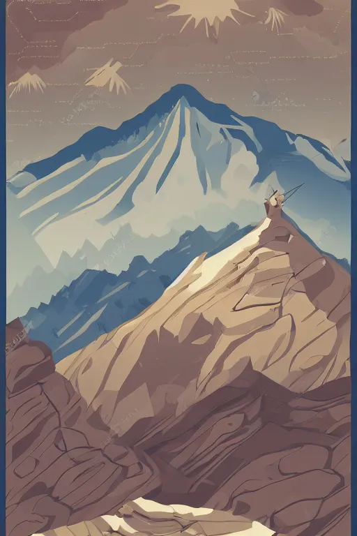 Image similar to mountaintop flat vector a storybook illustration trending on artstation