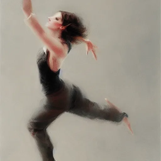 Prompt: dancer at the end of time by Krenz Cushart, portraiture, illustration