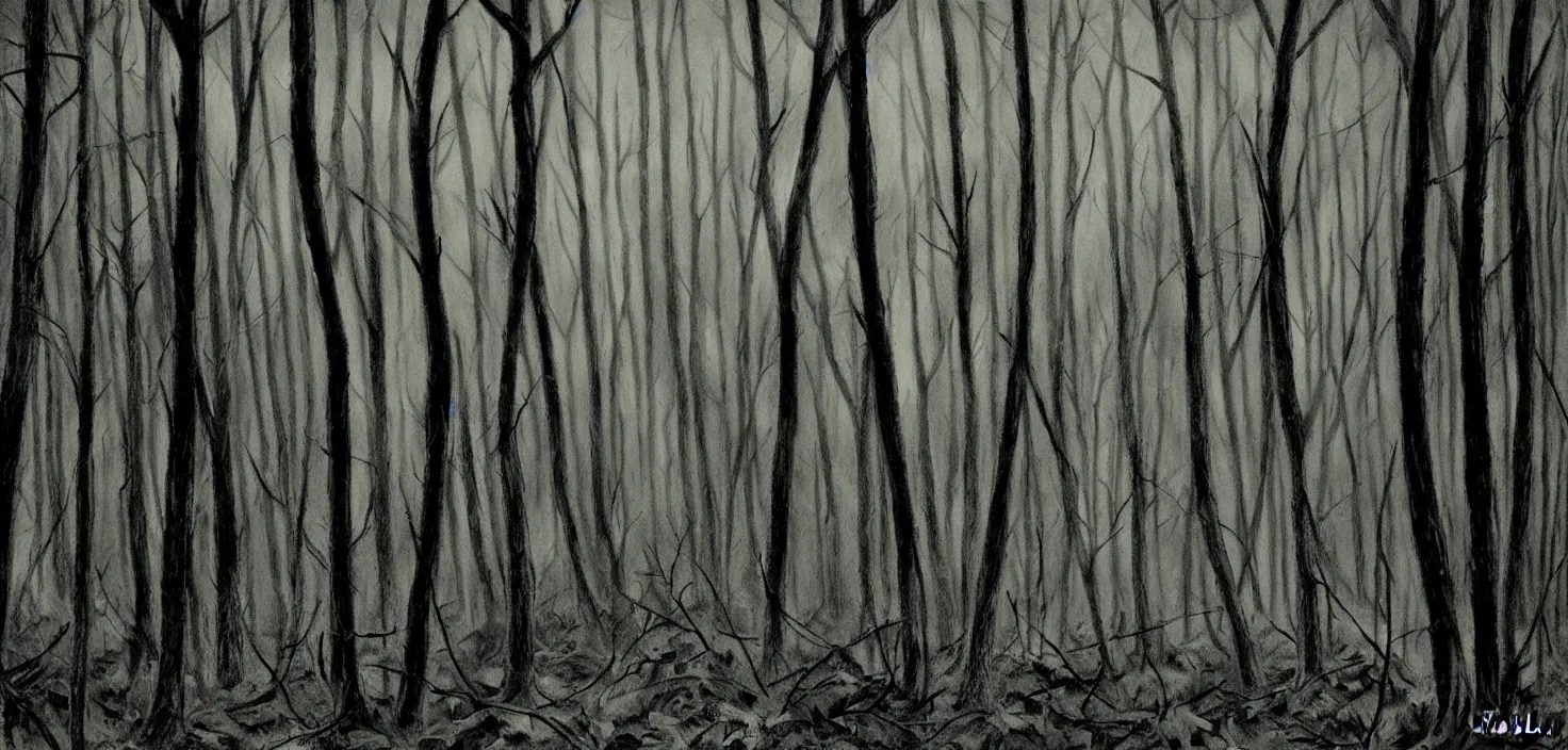 Prompt: dark forest by cooke darwyn