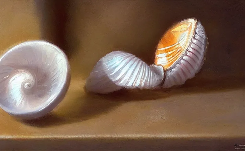 Image similar to Beautiful alchemy seashell. By Konstantin Razumov, highly detailded