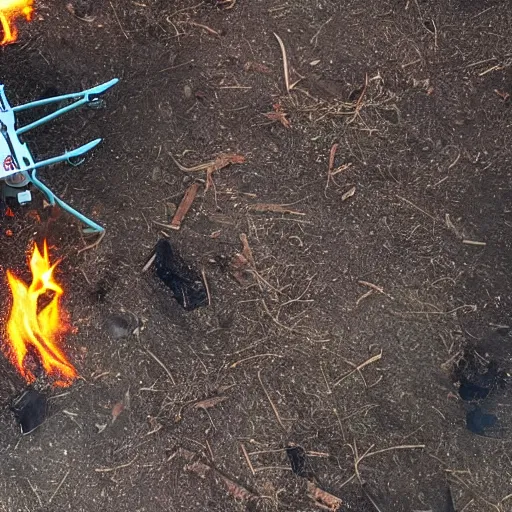 Image similar to quadcopter view of the fire