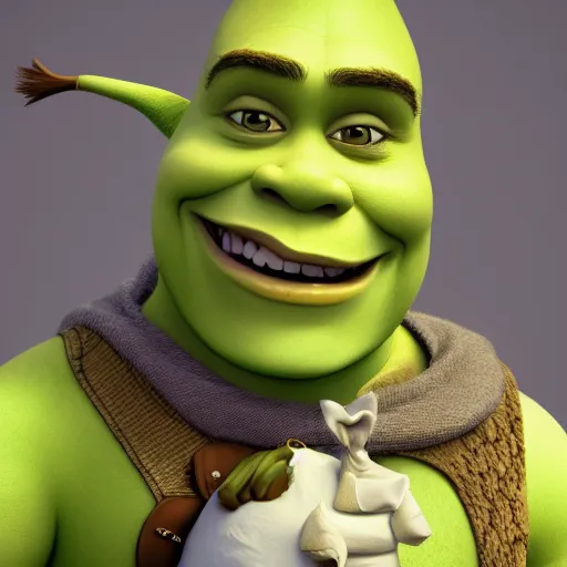 Image similar to Shrek is wearing maids outfit, hyperdetailed, artstation, cgsociety, 8k