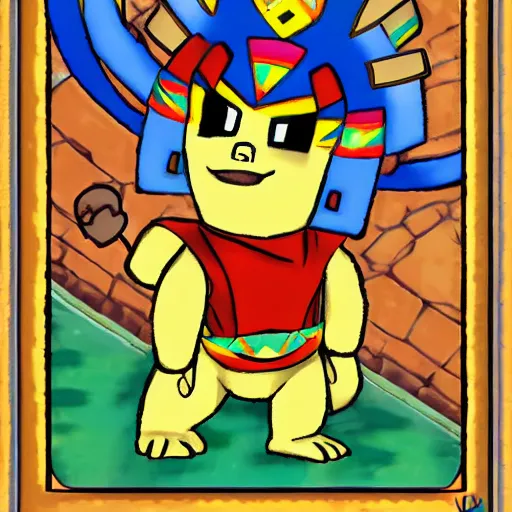 Image similar to an inca themed pokemon by ken sugimori