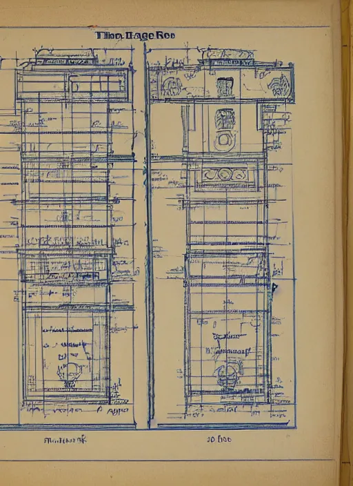 Image similar to blueprints for a time machine, extremely detailed, realistic information, legible text in english