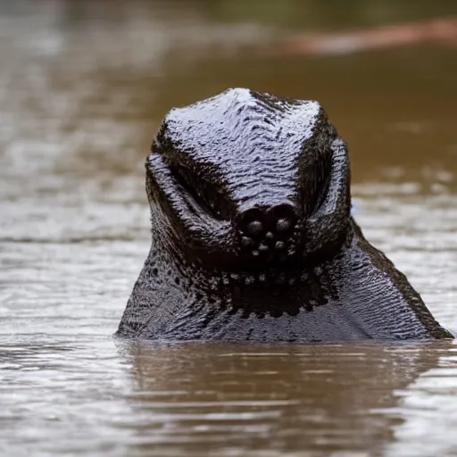 Image similar to a weird unidentified creature has been found in a flooded german town