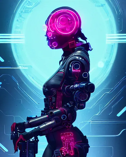 Image similar to portrait of agatha vega as a cyberpunk cyborg. sci - fi, missing panels, intricate abstract upper body intricate artwork, by tooth wu, wlop, beeple, dan mumford. concept art, octane render, deviantart, greg rutkowski, cinematic, key art, hyperrealism, iridescent accents