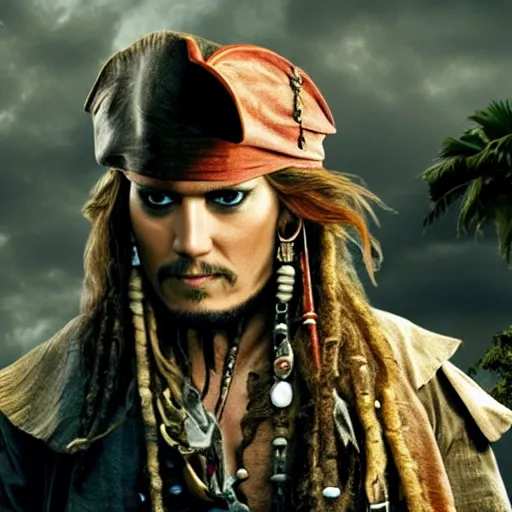 Image similar to Live Action Still of Jerma as a pirate in Pirates of the Caribbean, real life, hyperrealistic, ultra realistic, realistic, highly detailed, epic, HD quality, 8k resolution, body and headshot, film still