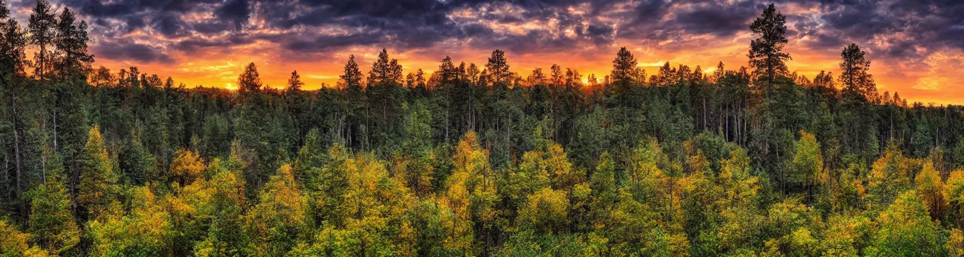 Prompt: beautiful forest landscape of sweden with a majestic sunrise, art, high detail, high definition, photorealistic, hdr,