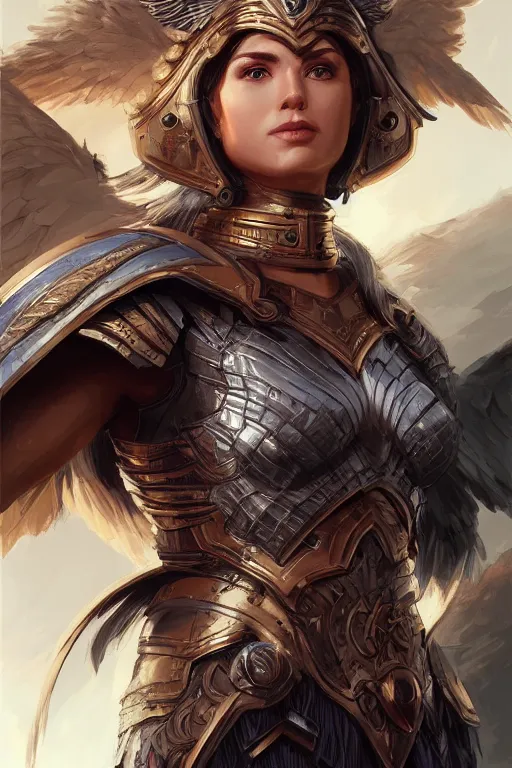 Image similar to amazon valkyrie athena, d & d, fantasy, portrait, highly detailed, headshot, digital painting, trending on artstation, concept art, sharp focus, illustration, art by artgerm and greg rutkowski and magali villeneuve