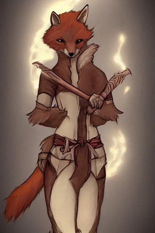 Image similar to a pretty medieval anthropomorphic fox with a fluffy tail, comic art, trending on furaffinity, cartoon, kawaii, backlighting, furry art!!!, cool shading, concept art