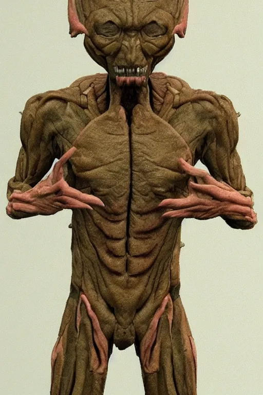 Image similar to thing from movie thing, flesh realistic shapeless transform