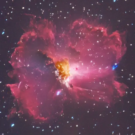 Prompt: telescope image of a exploding nebula