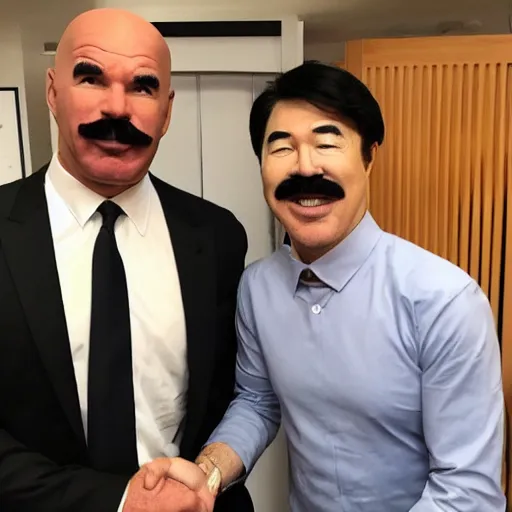 Image similar to white steve harvey meeting japanese steve harvey, inside steve harvey mustache