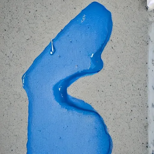 Image similar to dripping electrical blue paint across the shape of a female