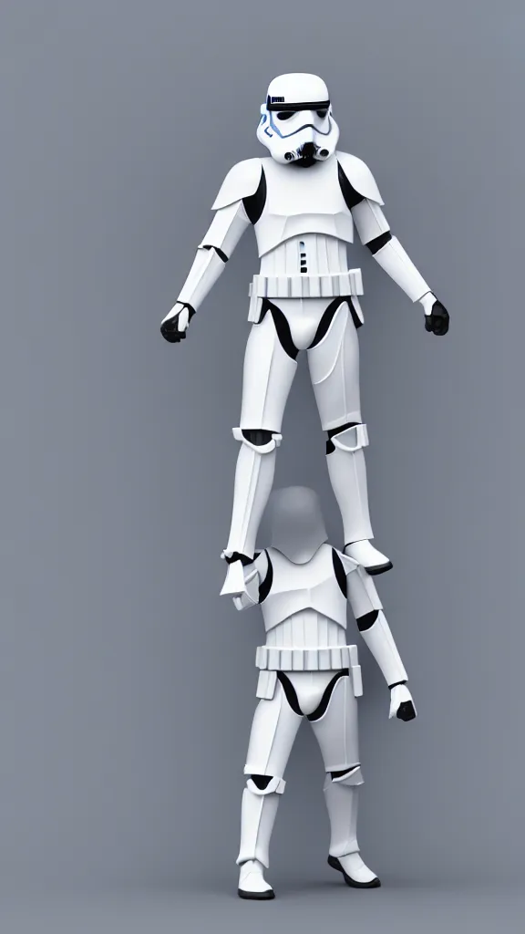 Prompt: a stormtrooper as a low - poly 3 d render - isometric. minimalistic. color harmony, 8 k detail, gallery quality, hd wallpaper, premium prints available, hyper - detailed, intricate design.
