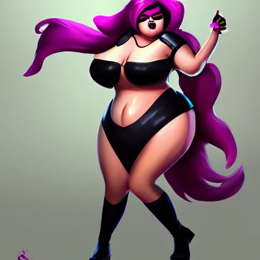 Image similar to fat evelynn, trending on artstation, riot games