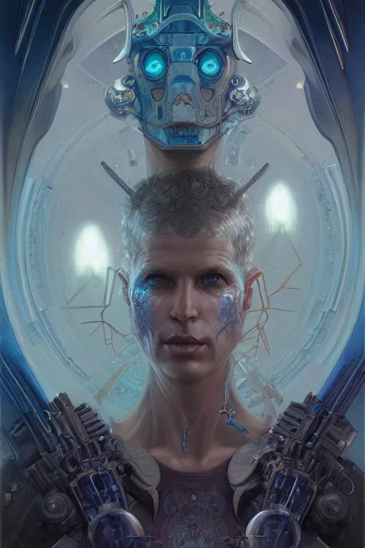 Image similar to gemini fantasy character portrait, ultra realistic, wide angle, intricate details, blade runner artifacts, highly detailed by peter mohrbacher, wayne barlowe, boris vallejo, hajime sorayama aaron horkey, gaston bussiere, craig mullins