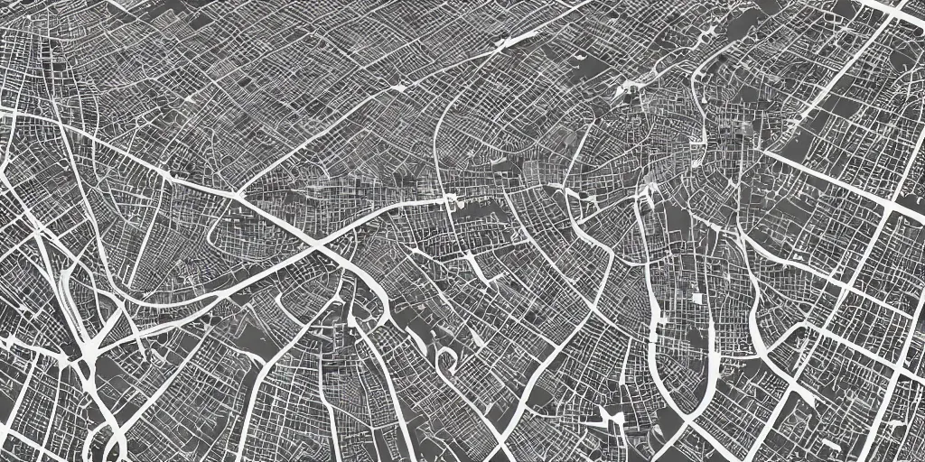 Image similar to hyper detailed city map optical illusion escher air crash