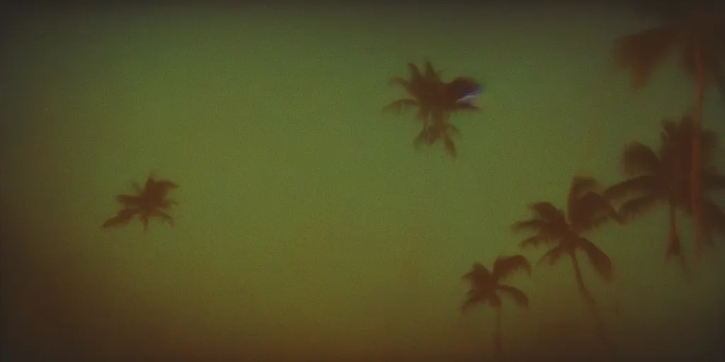 Prompt: tropical wood birds in the sky, nostalgia, melancholy, pinhole analogue photo quality, lomography, blur, unfocus, cinematic, foil