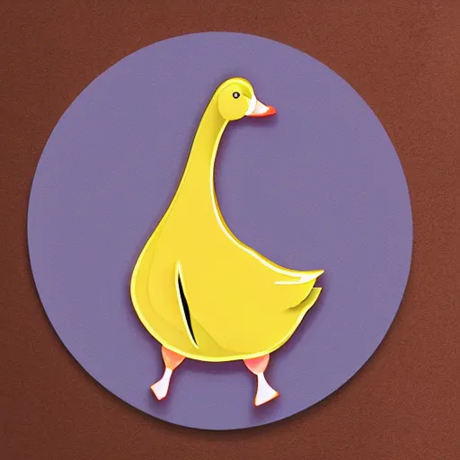 Prompt: cute goose, stylized, full body, digital paint, diecut, sticker