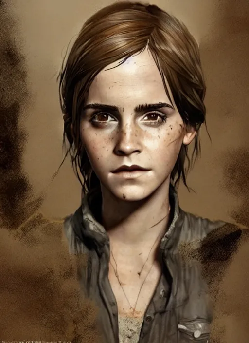 Prompt: highly detailed full body portrait of emma watson the last of us art, seductive, unreal engine, fantasy art by greg rutkowski