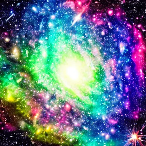 Prompt: prismatic galaxy, luminescent, photorealistic