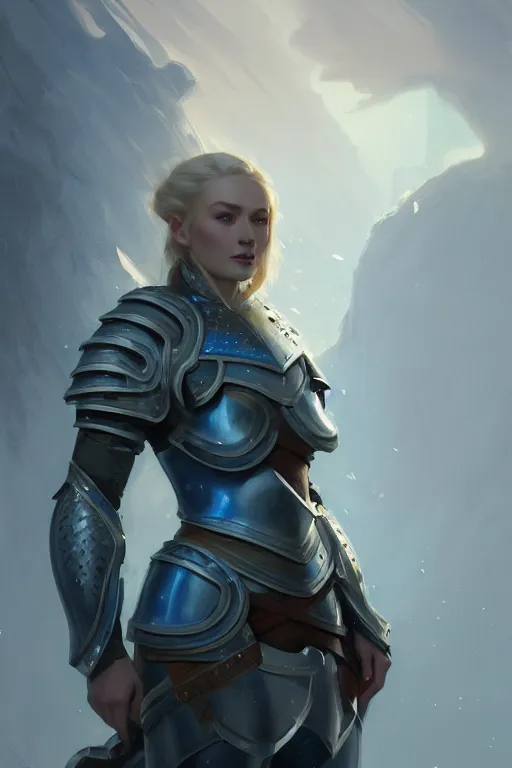 Prompt: a beautiful nordic woman, blue eyes, wearing knight armor, full body, battlefield on background, extremely detailed digital painting, in the style of fenghua zhong and ruan jia and jeremy lipking and peter mohrbacher, mystical colors, rim light, beautiful lighting, 8 k, stunning scene, raytracing, octane, trending on artstation