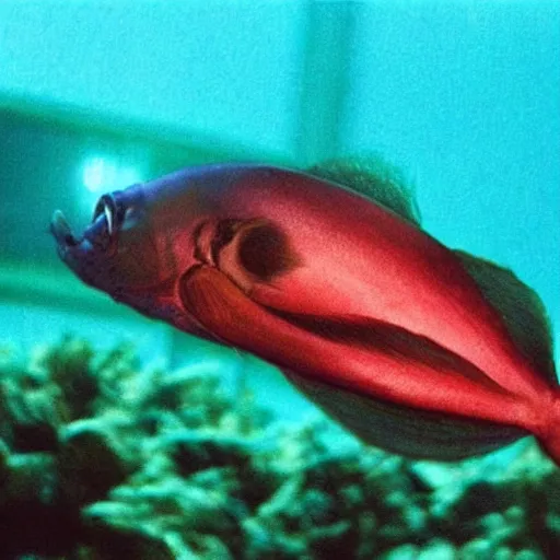 Image similar to photograph of deep sea fish. Terrifying.