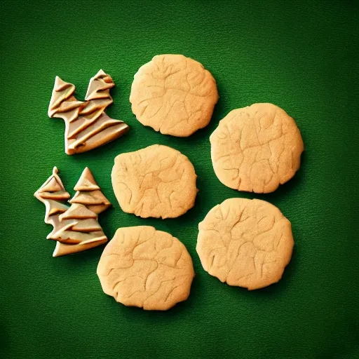 Image similar to tall pine tree growing cookies, realistic, 4 k, ultra hd