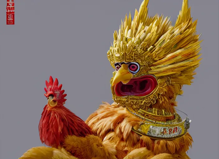 A Chicken headed humanoid Animatron - OpenDream