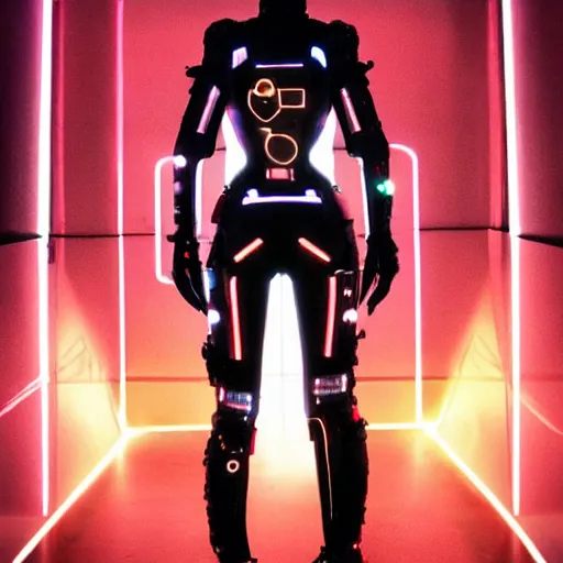 Image similar to love, diverse deadly cybersuits, from behind, kill rituals, wide wide angle, vivid, elaborate, highly detailed, beautiful lighting