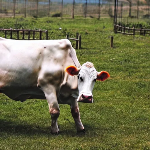 Image similar to cow escaping a cage
