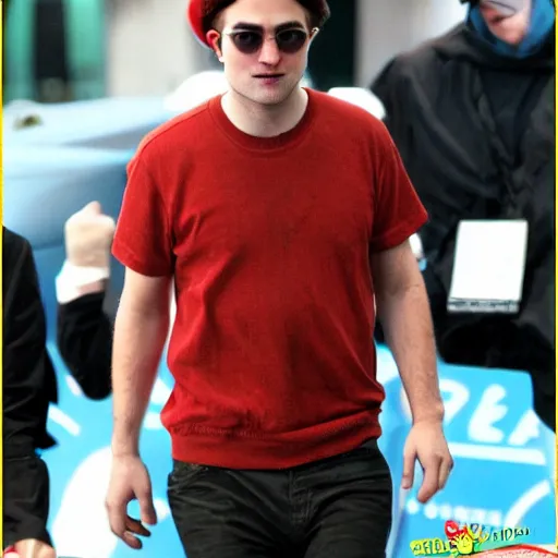 Image similar to robert pattinson super mario