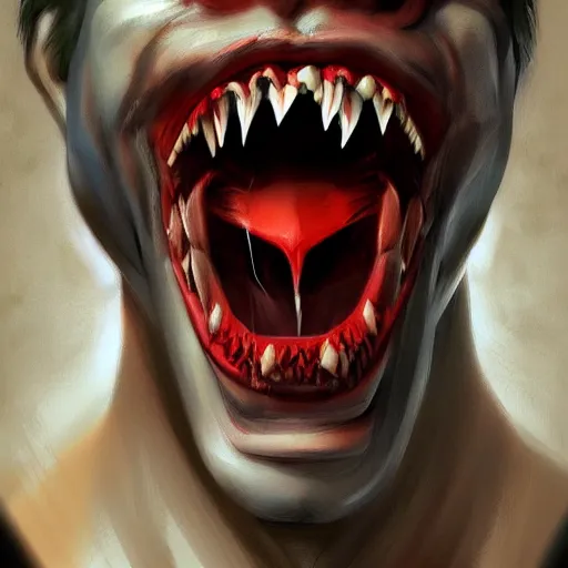 Image similar to portrait of jair bolsonaro dracula showing his fangs, intricate, elegant, highly detailed, centered, grungy, digital painting, artstation, concept art, smooth, sharp focus, boris vallejo