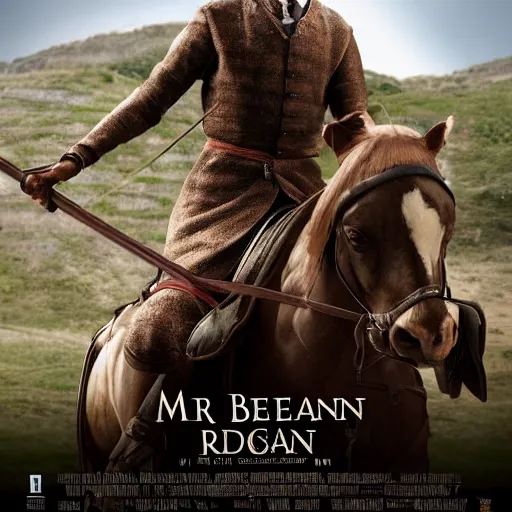 Prompt: mr bean as epic ancient roman horse riding cesar, movie poster, 8 k hd,
